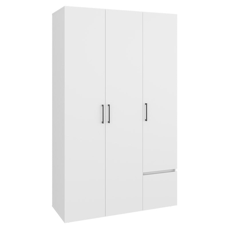 White melamine 3-door closet 120 x 200 x 48.2 cm