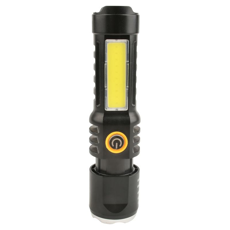 Linterna de mano recargable 2 en 1 con luz lateral, 100 lumenes Tezza