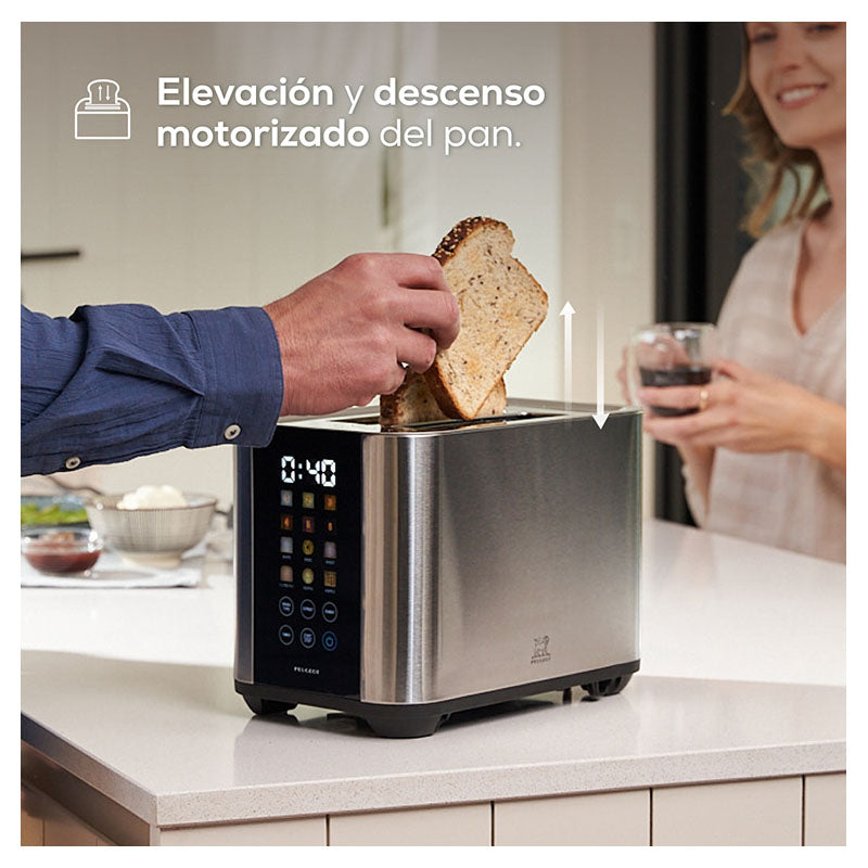 Peugeot Digital Panel Toaster with Automatic Mechanism, 2-Slice, 1000W