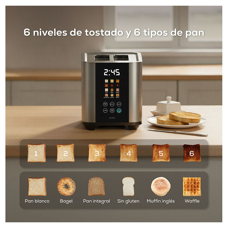 Peugeot Digital Panel Toaster with Automatic Mechanism, 2-Slice, 1000W