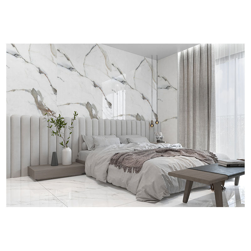 SPC panel 244 x 122 cm white marble