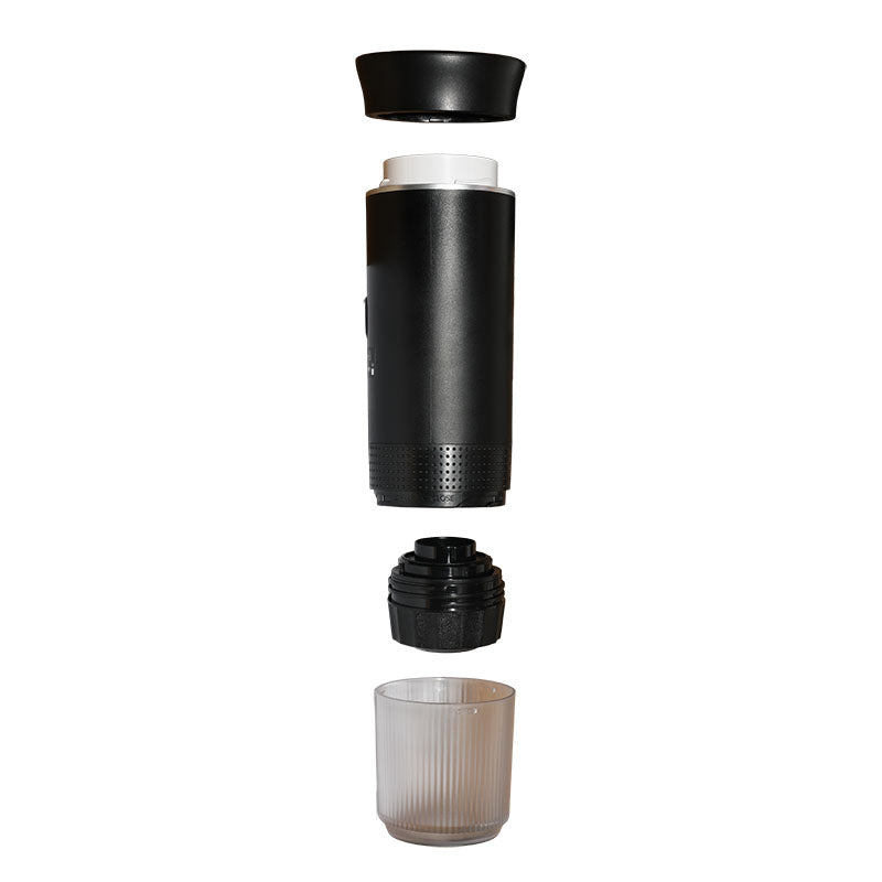 Portable coffee machine, capsules, 1 cup, black