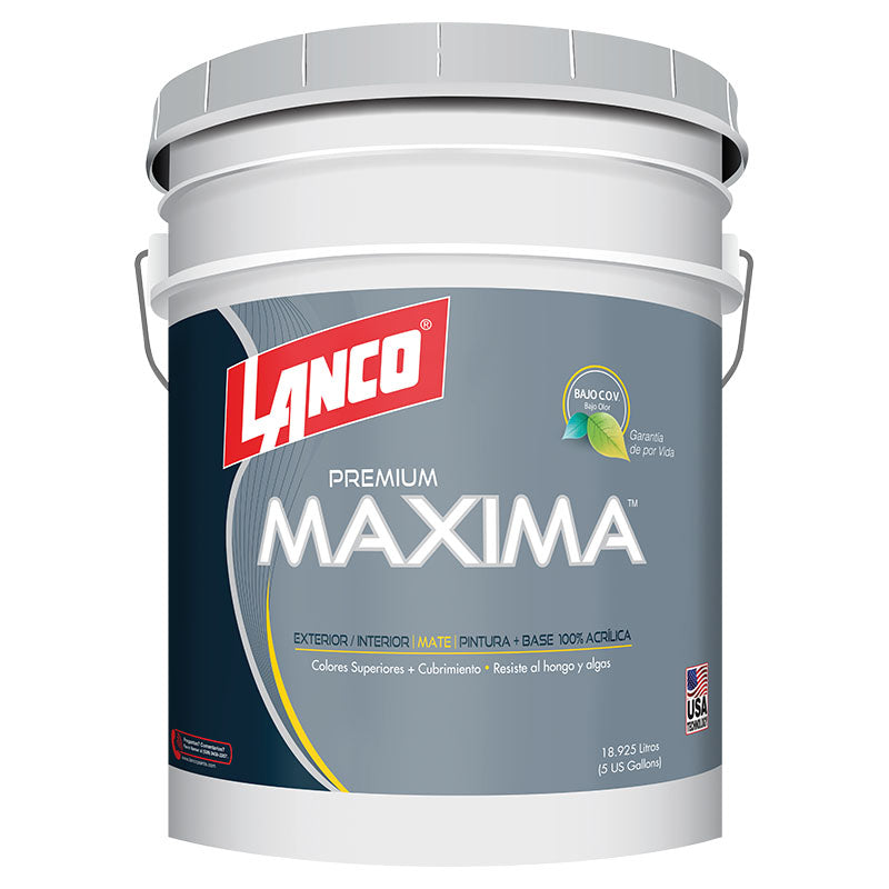 Pintura látex Maxima deep satín cubeta 5 galones