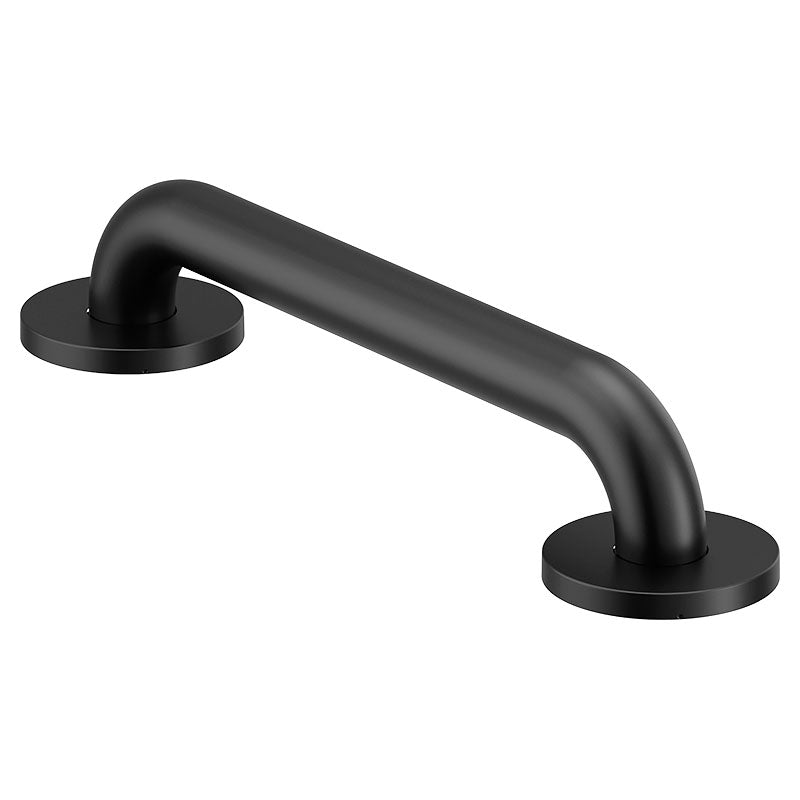 Barra de seguridad para baño negro mate de 12"