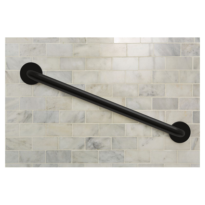 Barra de seguridad para baño negro mate de 24"