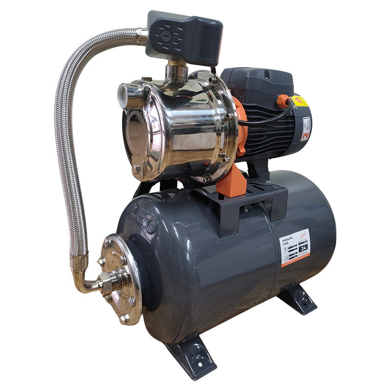 Sistema hidroneumático 0,8 hp 24 Litros horizontal convencional LEO