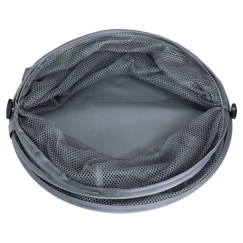 Cesta para ropa de poliéster cilindrica 21 L gris plegable
