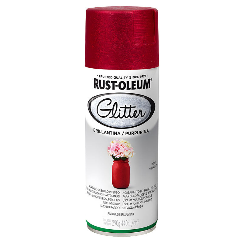 Rust Oleum pintura en spray rojo destellos brillantes 290 g