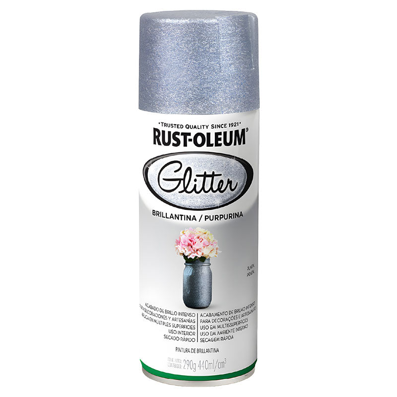 Rust Oleum Bright Sparkle Silver Spray Paint 290g