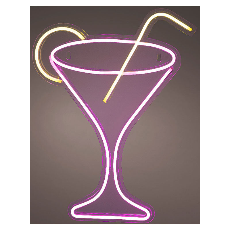Lumineo 43cm 6.7W Multicolor LED Neon "Glass" Sign