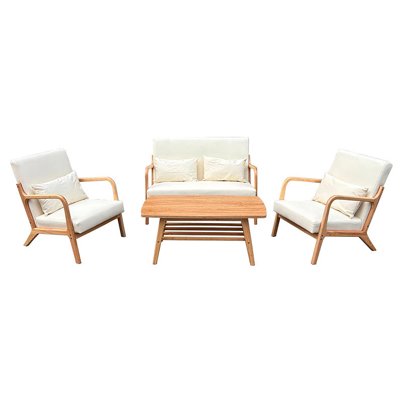 Basic Living 4-piece white plywood patio furniture set