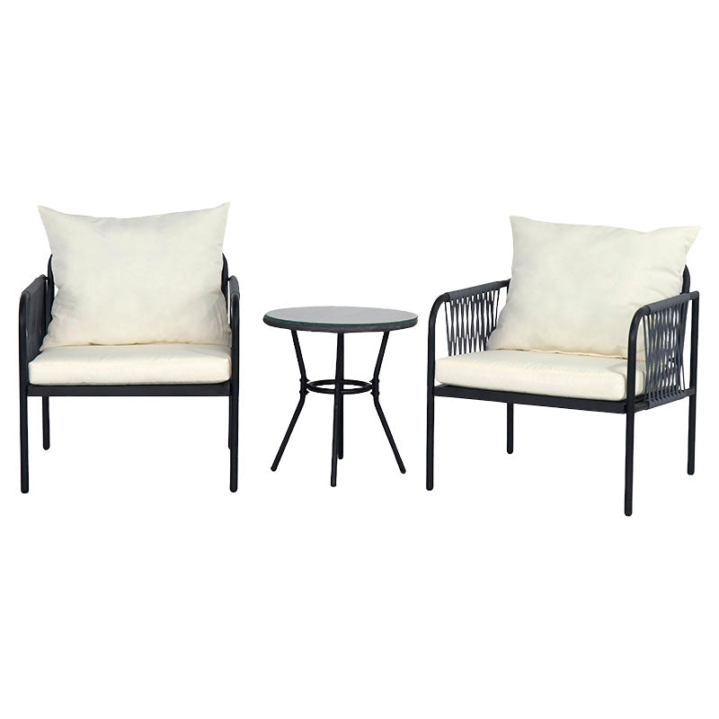 Set muebes bistro 3 pzs de acero blanco Basic Living