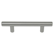 Melrose 5-Pack Solid Steel T-Bar Pull, 9.6 cm, Brushed Nickel