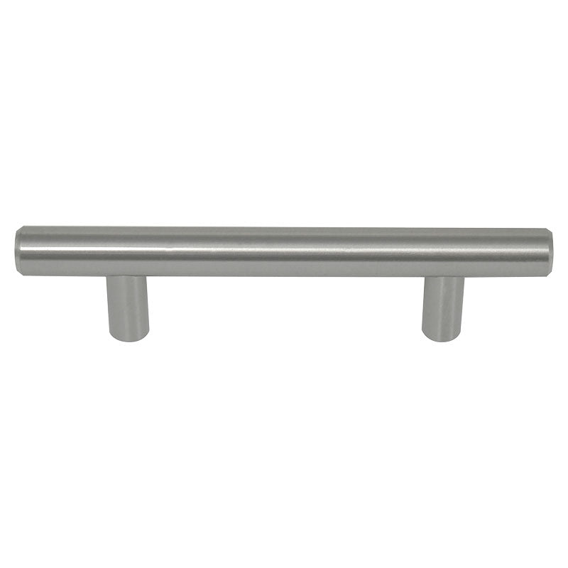Melrose 5-Pack Solid Steel T-Bar Pull, 9.6 cm, Brushed Nickel