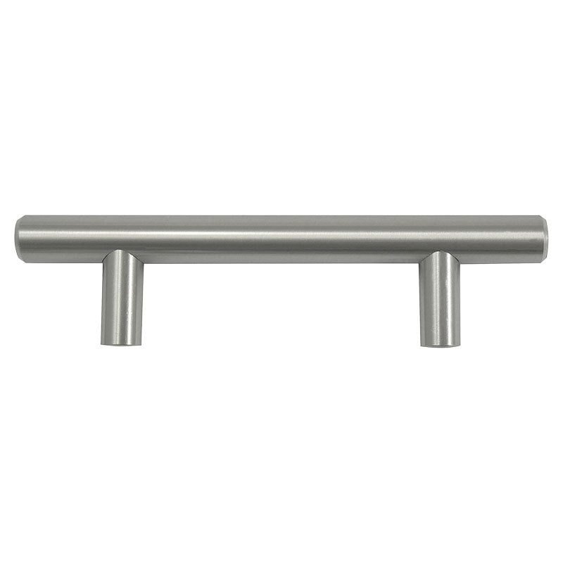 Melrose 5-Pack Solid Steel T-Bar Pull, 9.6 cm, Brushed Nickel
