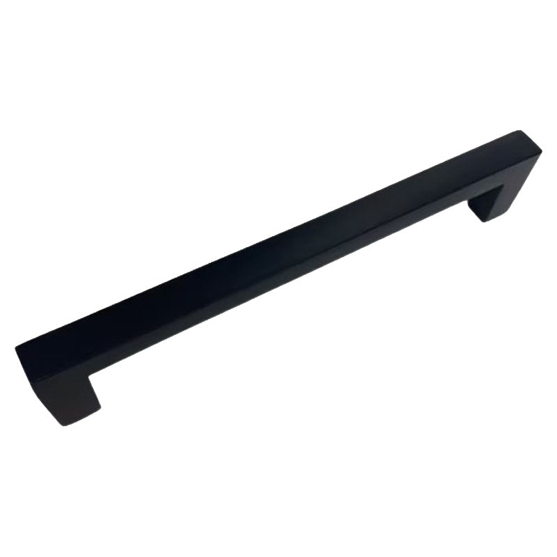 Agarradera barra cuadrada de aluminio 12,8 cm negro mate