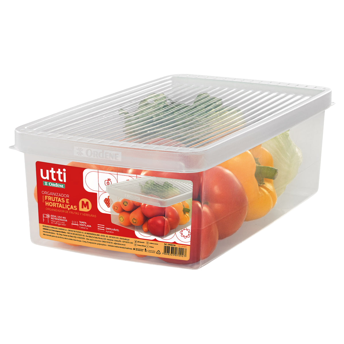 Caja para alimentos plástico transparente 11,5 x 20,5 x 36 cm Utti