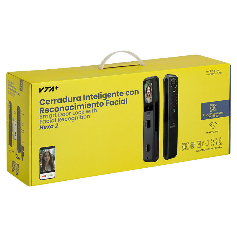 Cerradura inteligente con reconocimiento facial 6 modos de apertura VTA+
