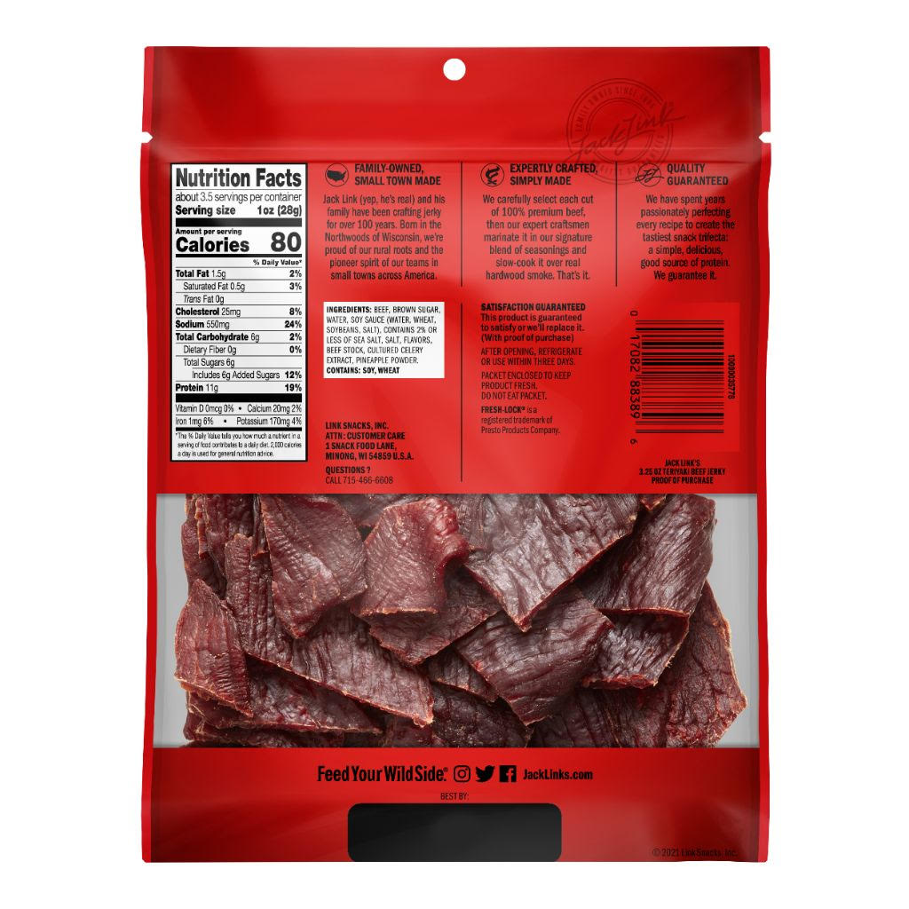 Trocitos carne teriyaki 3.25 oz Jack Links