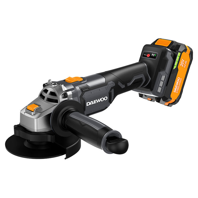 Esmeril inalámbrico 4 1/2" 20 V Daewoo incluye 2 baterias 4.0 Ah y cargador