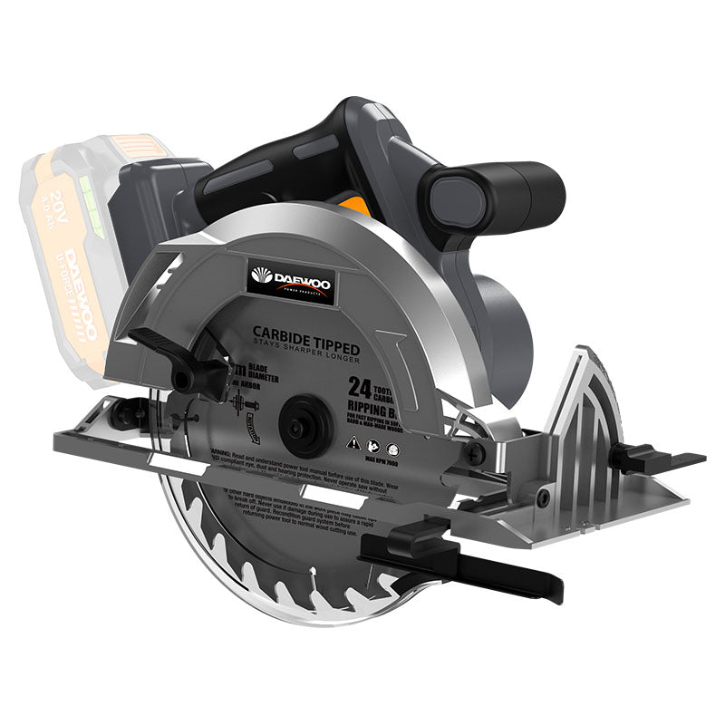 20V Daewoo 7 1/4" Cordless Circular Saw (battery sold separately)