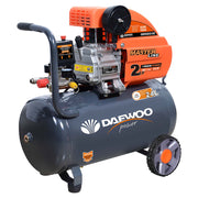 Air compressor 24 L horizontal 2 HP 115 PSI 110 V + gun and hose Daewoo