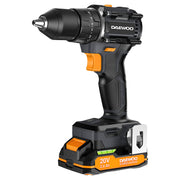 Taladro percutor inalámbrico 1/2" 20 V Daewoo incluye 2 baterias 2.0 Ah y cargador