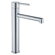 Single-handle tall straight-neck Barcelona lavatory faucet in chrome with lever handle