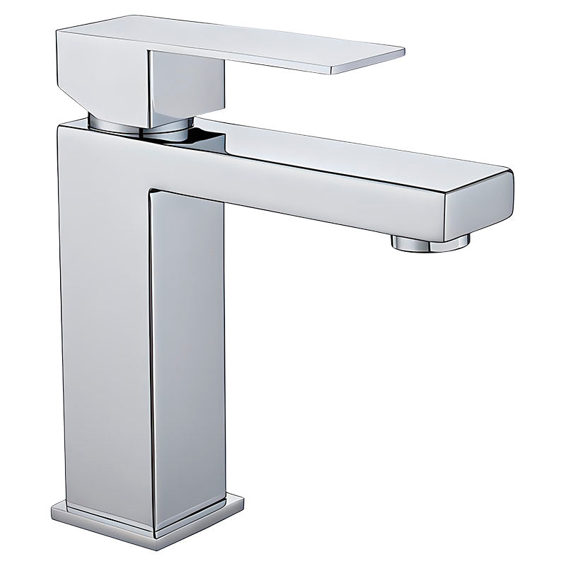 Murcia low-spout single-lever basin faucet, chrome-plated silver with lever handle