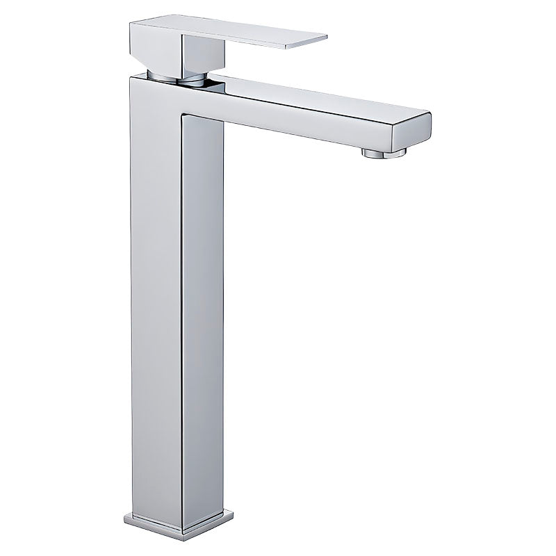 Murcia single-handle tall straight-spout lavatory faucet in chrome with lever handle