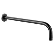 Matte black stainless steel shower arm 35 cm