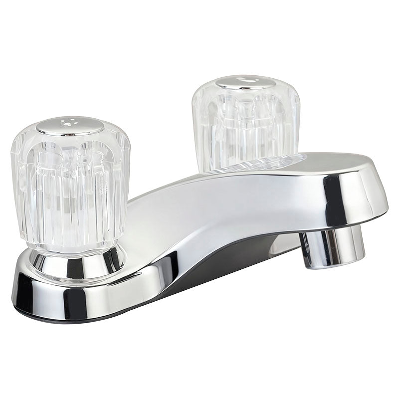 4" Low-Arc Chrome Sink Faucet with Knob Handle