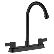 Mezclador para cocina 8" cuello cisne alto Genoa negro mate con manilla palanca