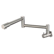 Barcelona brushed nickel straight spout single-handle kitchen faucet with lever handle