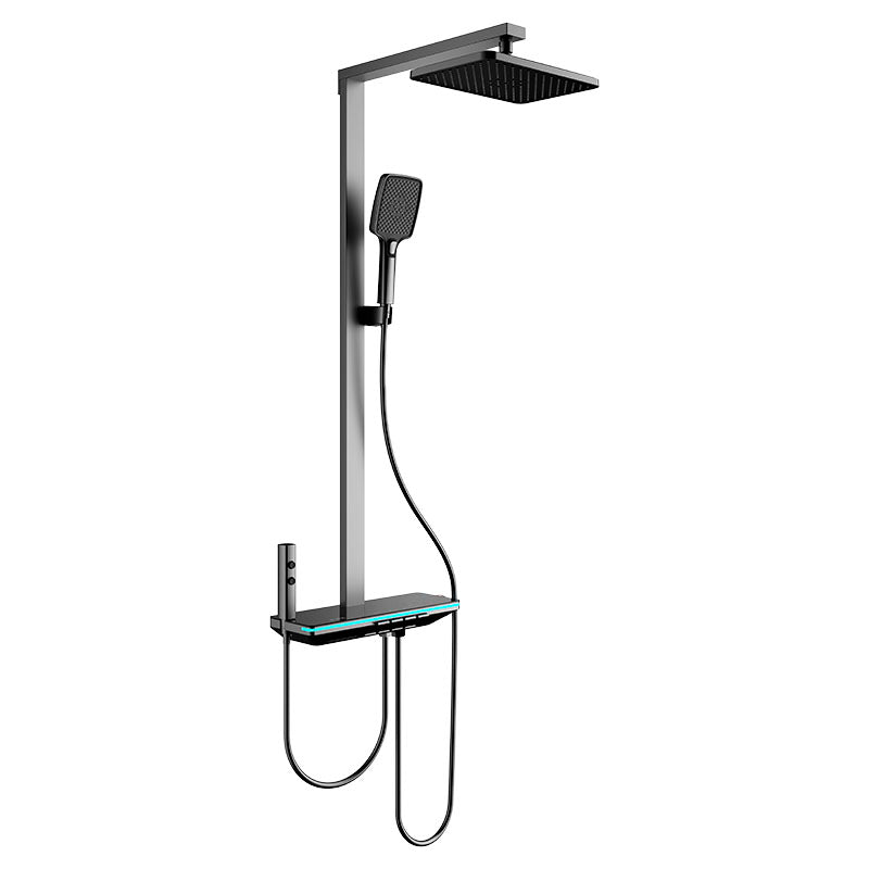 Aqua Nuova Gun Metal Grey Aluminum Hot and Cold Shower Panel