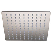 Cabeza de ducha cuadrada 20 cm acero inoxidable plata cromado Aqua Nuova