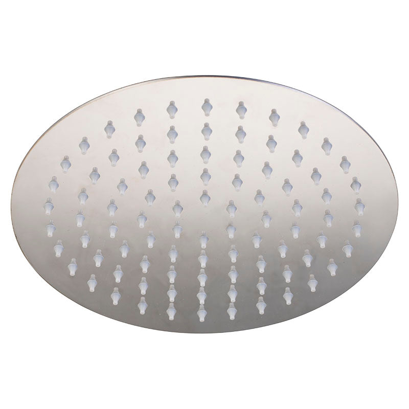 Cabeza de ducha redonda 20 cm acero inoxidable plata cromado Aqua Nuova