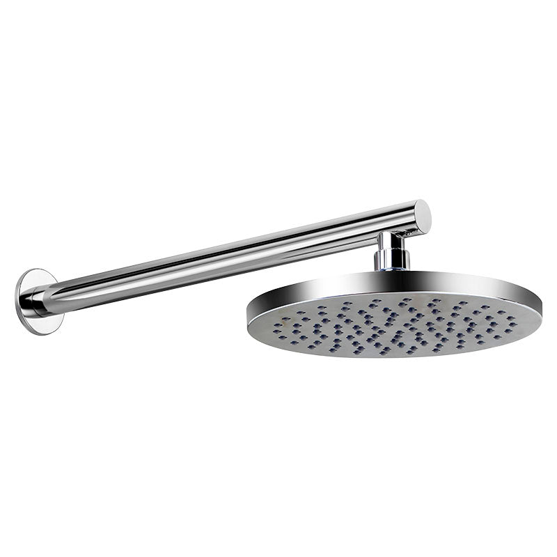 Set de ducha con brazo redonda 20 cm ABS plata cromado Aqua Nuova