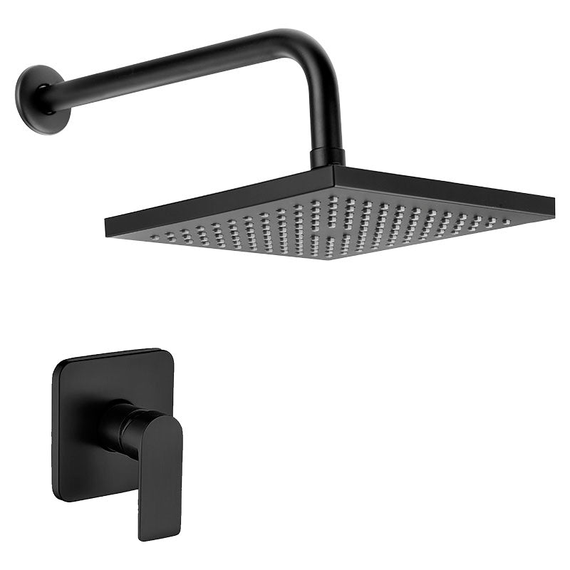 Set de ducha Madrid 1 mando negro mate con manilla palanca Aqua Nuova