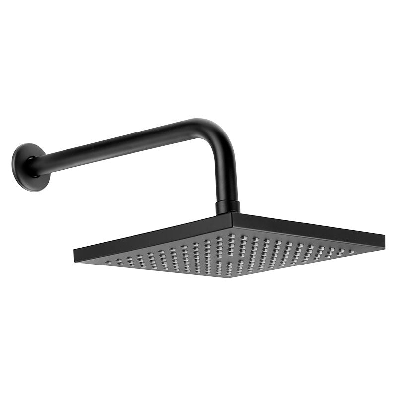 Madrid single-lever matte black shower set with Aqua Nuova lever handle