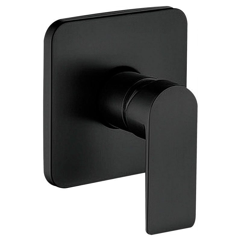 Madrid single-lever matte black shower set with Aqua Nuova lever handle