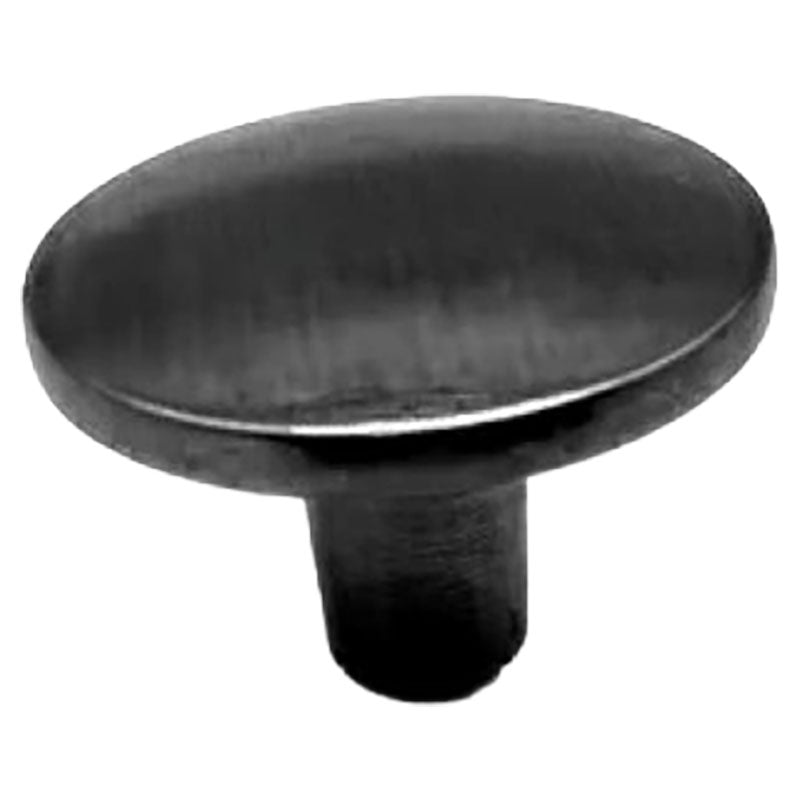 Black matte zamak circular knob 6.4 cm