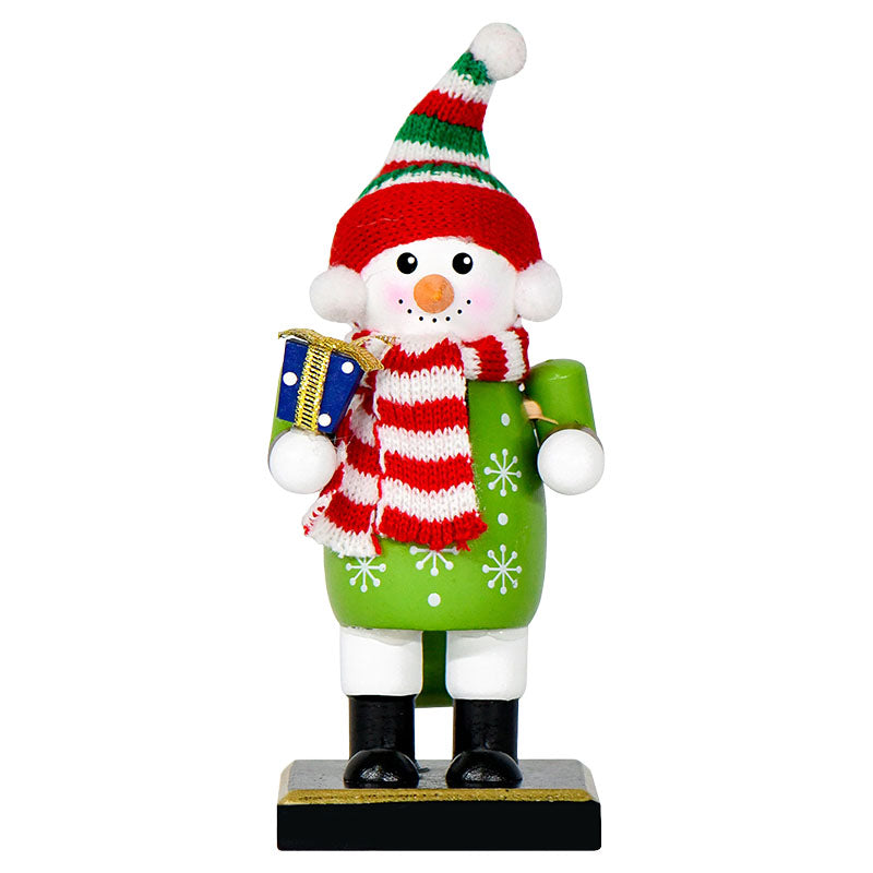 Cascanueces muñeco de nieve Basic Living madera 16 cm