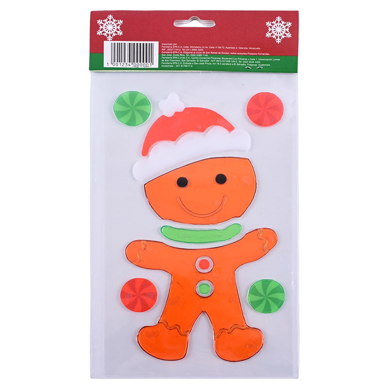 Adhesivo de gel navideño galleta de jengibre