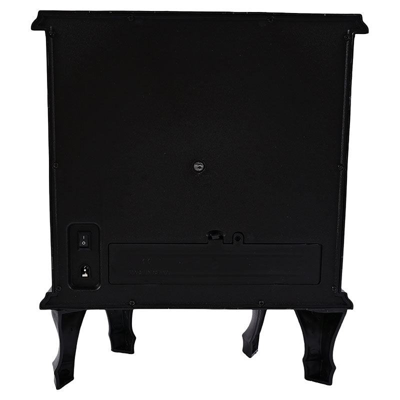 Chimenea navideña circular LED negra