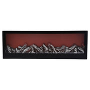 Chimenea navideña rectangular LED negra