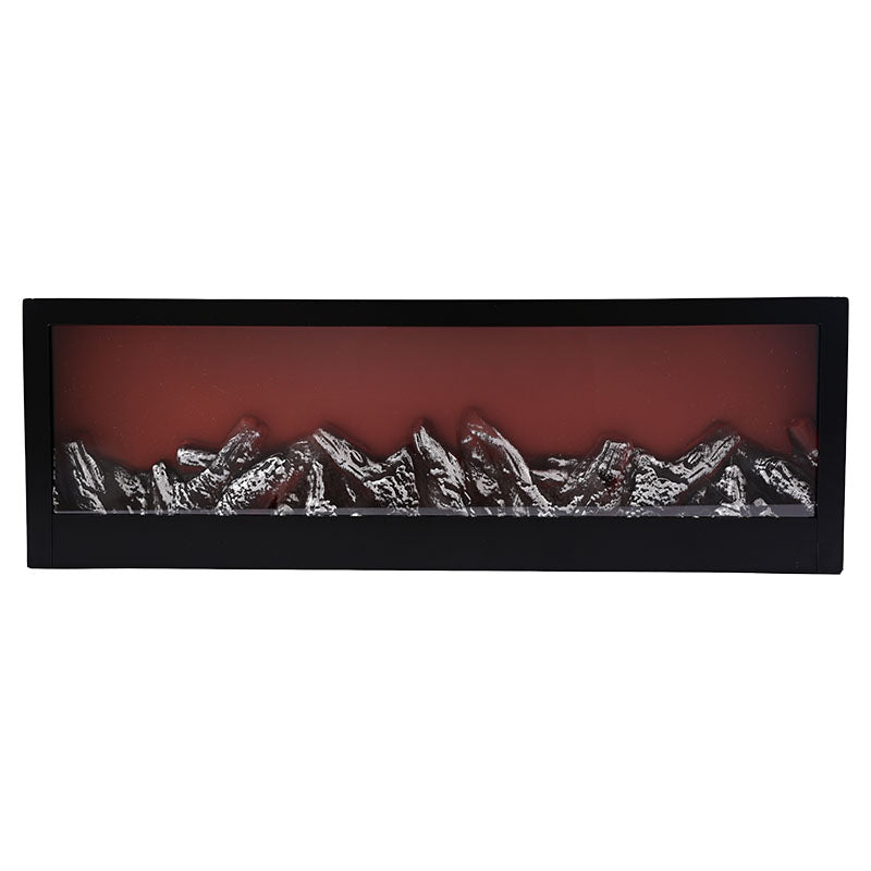 Chimenea navideña rectangular LED negra