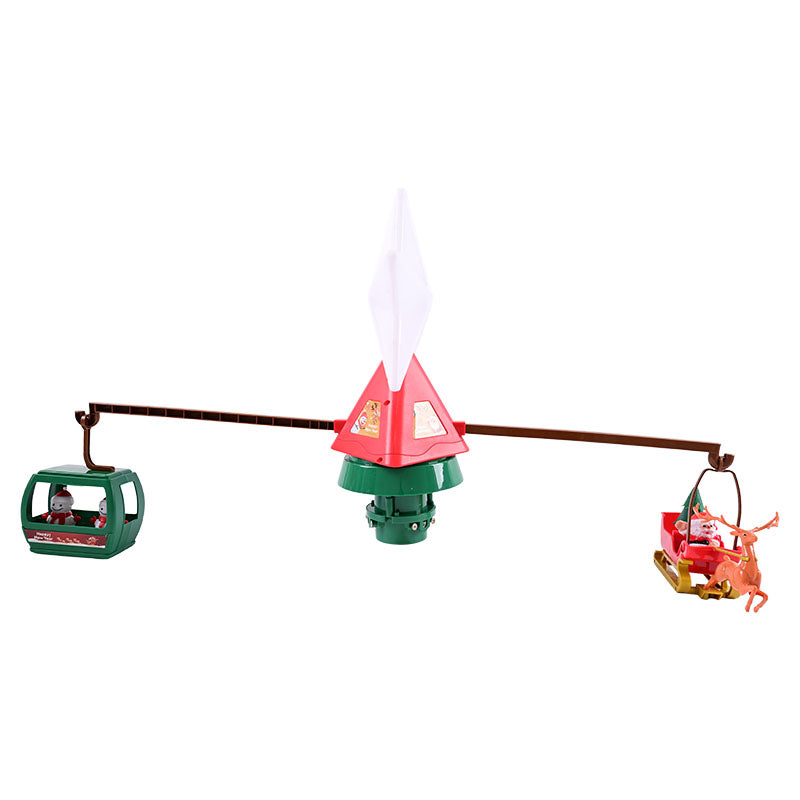 Estrella para árbol navideño con renos giratorios LED