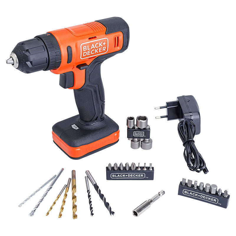 Taladro percutor inalámbrico 3/8" 12 V Black & Decker