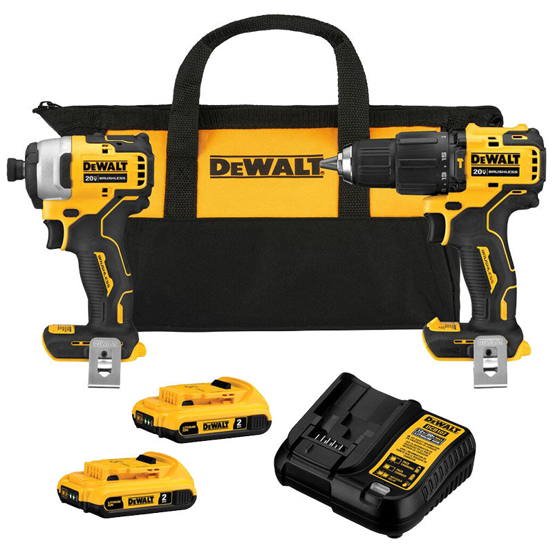 Set taladro percutor 1/2" y atornillador impacto 1/4" 20 V Dewalt